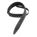 Levy's  2" Wide Black Veg-tan Leather Guitar Strap