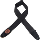 Levy's  2" Wide Black Cotton Guitar Strap
