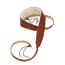 Levy's  2 1/2" Wide Walnut Genuine Leather Banjo Strap