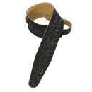 Levy's  3" Wide Black Suede Guitar Strap