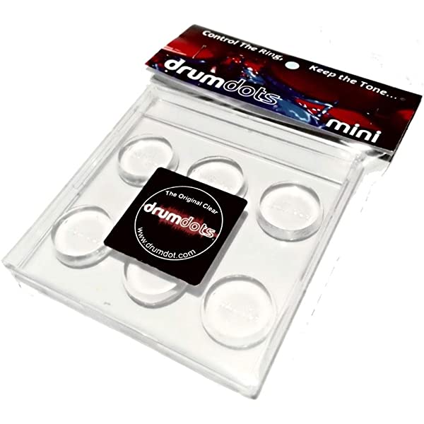 DrumDots Mini Drum Damper Gel 6-Pack, Clear