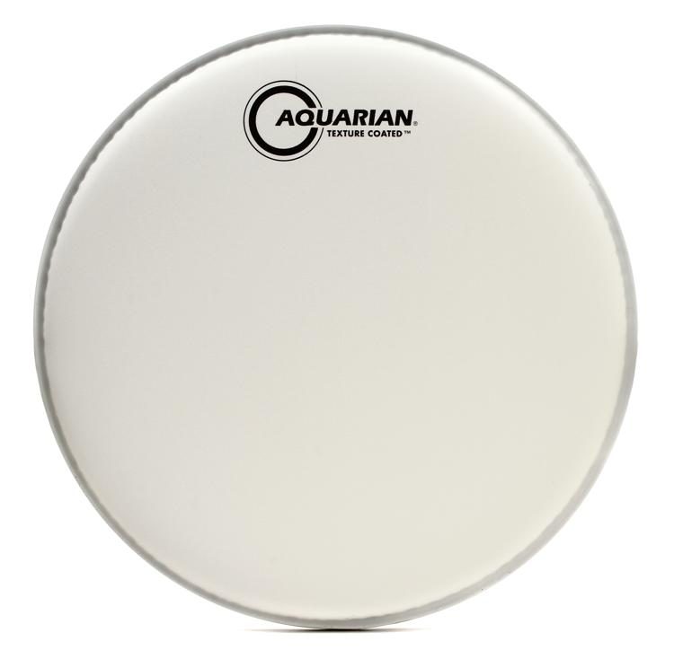Aquarian TC-White Texture Coated, 10mil Single Ply Bass Drumhead - 22"
