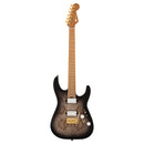 Charvel Pro-Mod DK24 HH 2PT CM Poplar Burl - Caramelized Maple Fingerboard, Transparent Black Burst