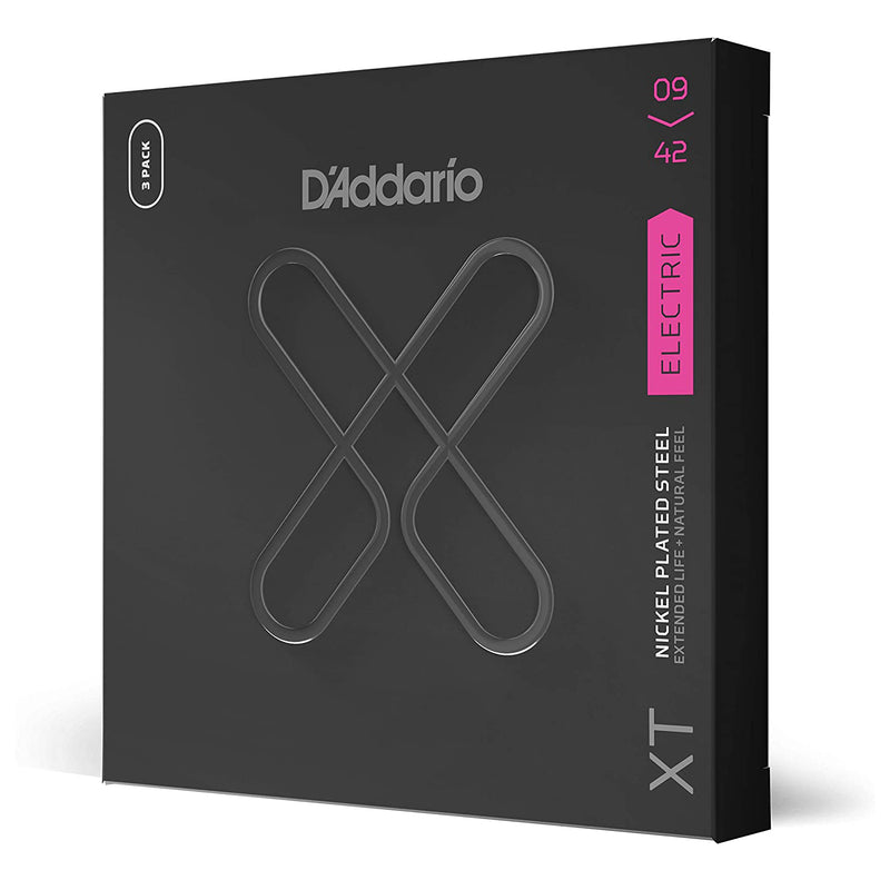 D'Addario XTE0942 XT Nickel Plated Steel Electric Guitar Strings - 09-42 Super Light
