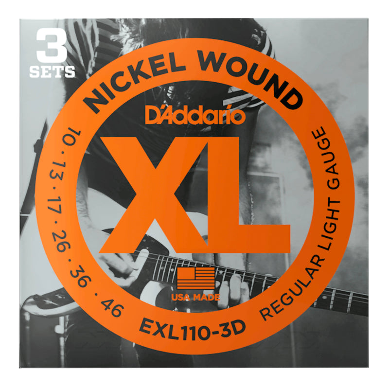 D'Addario EXL110 XL Nickel Wound Electric Guitar Strings - 10-46 Regular Light