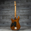 Ernie Ball Music Man Sabre Guitar HH Trem - Honey Suckle - Roasted Figured Maple/Maple