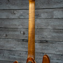 Ernie Ball Music Man Sabre Guitar HH Trem - Honey Suckle - Roasted Figured Maple/Maple