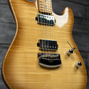 Ernie Ball Music Man Sabre Guitar HH Trem - Honey Suckle - Roasted Figured Maple/Maple