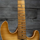 Ernie Ball Music Man Sabre Guitar HH Trem - Honey Suckle - Roasted Figured Maple/Maple