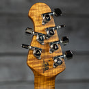 Ernie Ball Music Man Sabre Guitar HH Trem - Honey Suckle - Roasted Figured Maple/Maple