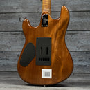 Ernie Ball Music Man Sabre Guitar HH Trem - Honey Suckle - Roasted Figured Maple/Maple