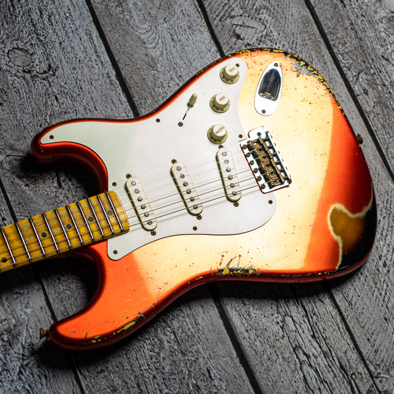 Fender Custom Shop LTD '56 Stratocaster Heavy Relic - Super Faded Aged Candy Apple Red/2-Tone Sunburst