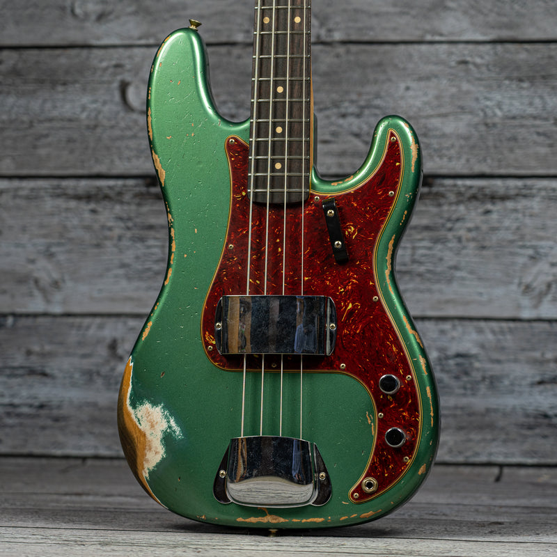 Fender Custom Shop Limited Edition '60 Precision Bass Heavy Relic - Aged Sherwood Green Metallic