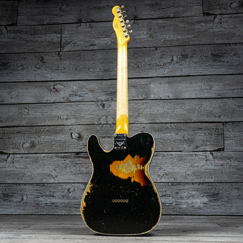 Fender Custom Shop S21 Limited Edition '65 Telecaster Custom Heavy Relic - Aged Black Over 3-Color Sunburst