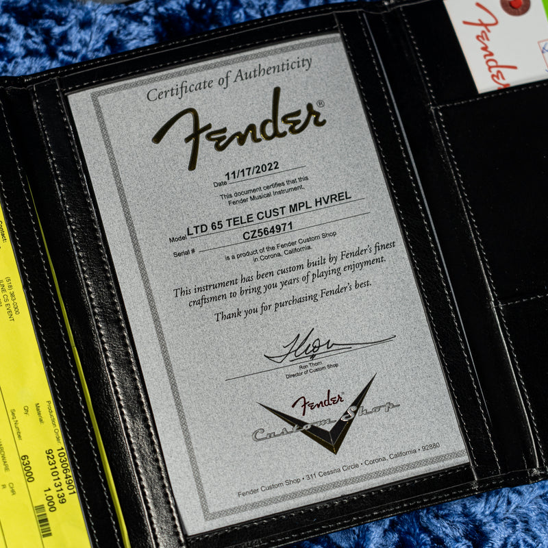 Fender Custom Shop S21 Limited Edition '65 Telecaster Custom Heavy Relic - Aged Black Over 3-Color Sunburst