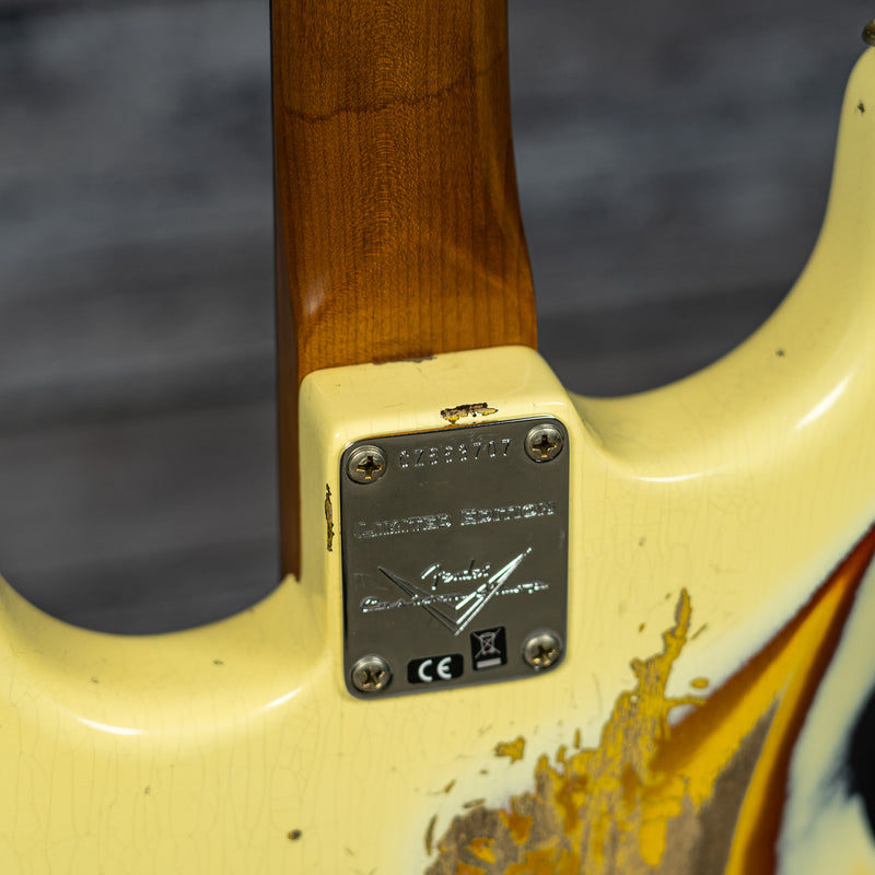 Fender Custom Shop S21 Ltd '61 Stratocaster Heavy Relic - Aged Vintage White over 3-Color Sunburst