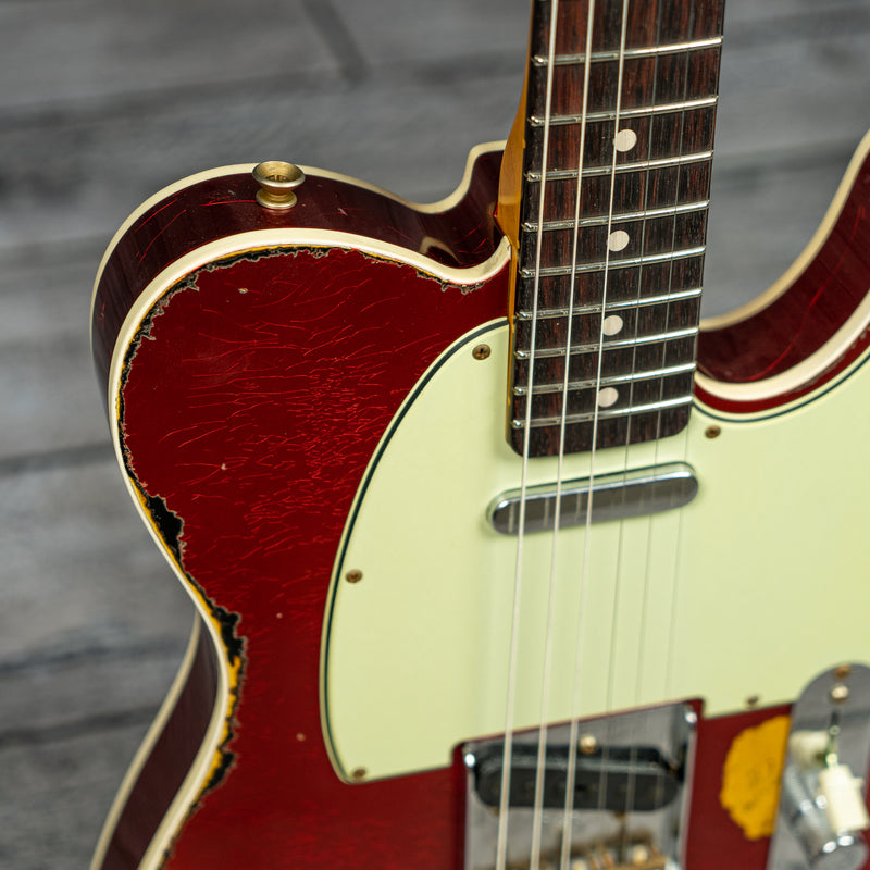 Fender Custom Shop W21 Ltd 1960 Telecaster Custom Heavy Relic - Aged Candy Apple Red over 3 Color Sunburst