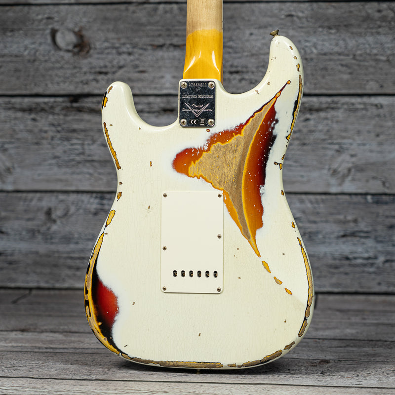 Fender Custom Shop W21 Ltd '67 Heavy Relic Stratocaster - Aged Olympic  White over 3-Tone Sunburst