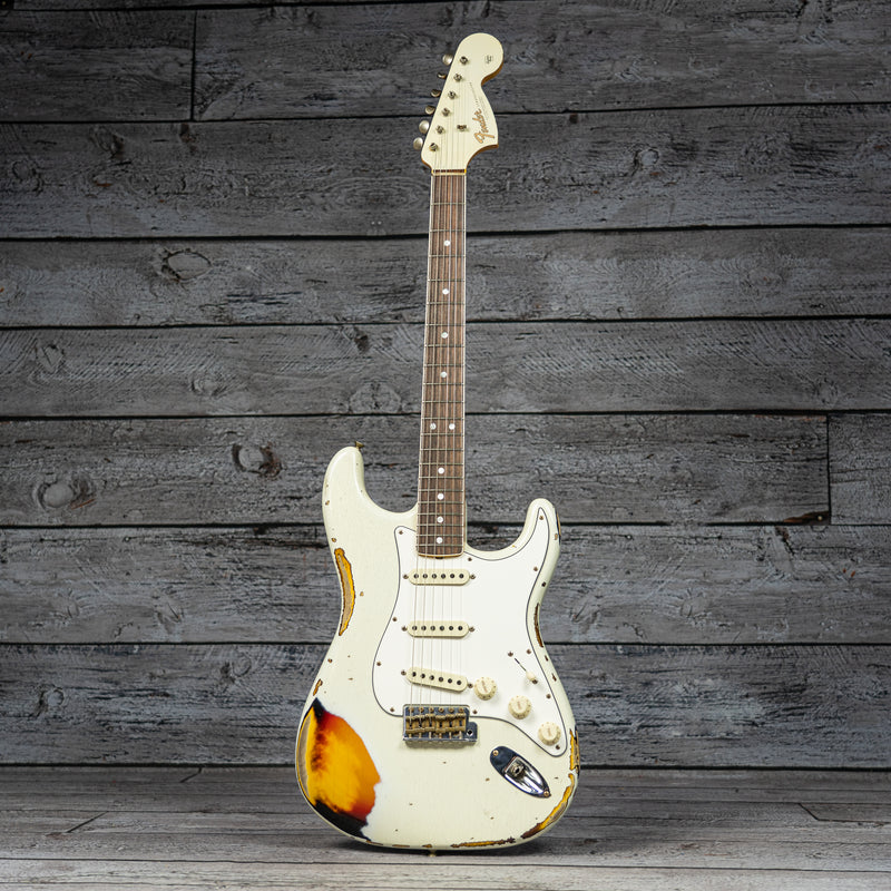 Fender Custom Shop W21 Ltd '67 Heavy Relic Stratocaster - Aged Olympic  White over 3-Tone Sunburst