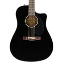 Fender CD-60SCE Dreadnought - Walnut Fingerboard, Black