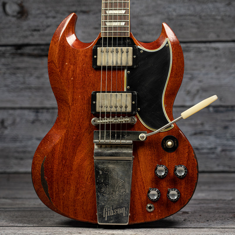 Gibson Custom Murphy Lab 1964 SG Standard Reissue w/ Maestro Vibrola Heavy Aged - Faded Cherry