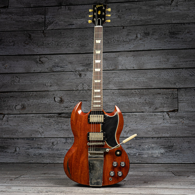 Gibson Custom Murphy Lab 1964 SG Standard Reissue w/ Maestro Vibrola Heavy Aged - Faded Cherry