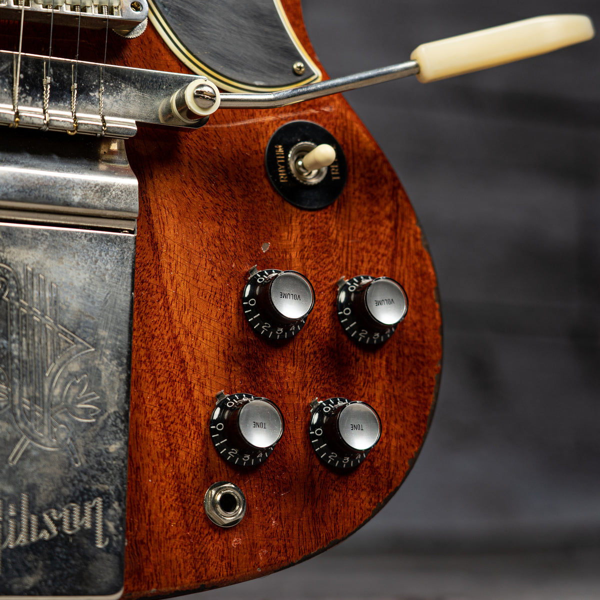 Hard Aged ‘65 SG replica Vibrola-unit Gibson-Custom-Murphy-Lab-1964-
