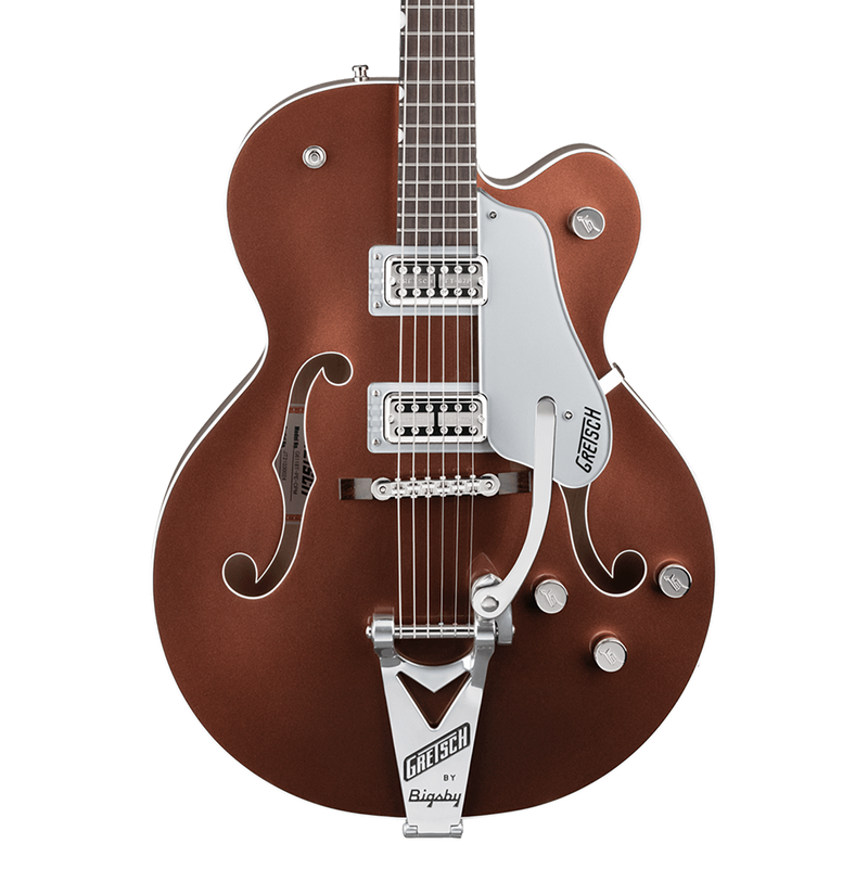 Gretsch G6118T Players Edition Anniversary Hollow Body with String-Thru Bigsby - Rosewood Fingerboard, Two-Tone Copper Metallic/Sahara Metallic