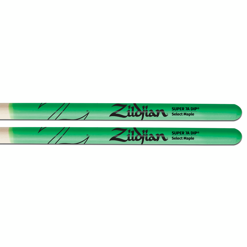 Zildjian Super 7A Maple Green DIP Drumsticks