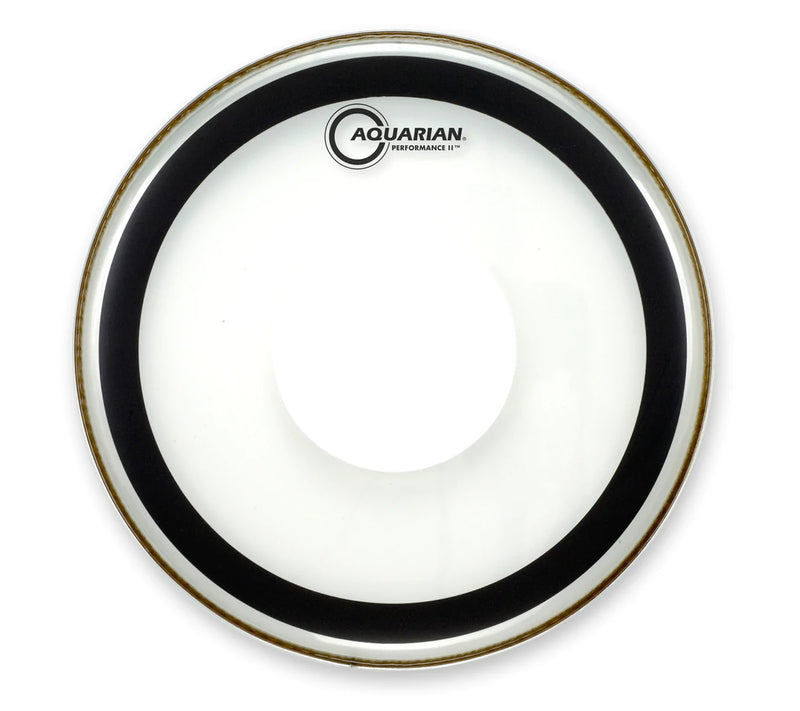 Aquarian Performance II Clear Bonded Double Ply Drumhead With Power Dot - 18"