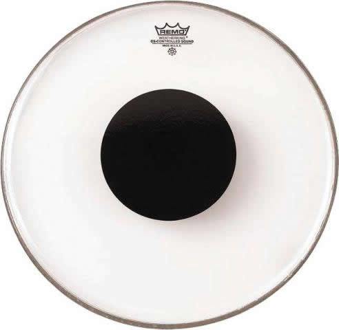 Remo Controlled Sound Clear Drum Head with Black Dot, 12"
