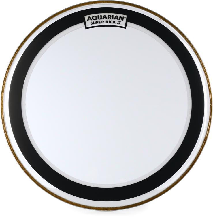 Aquarian Superkick II, Clear Double Ply Bass Drumhead with SK Floating Muffle Ring - 18"