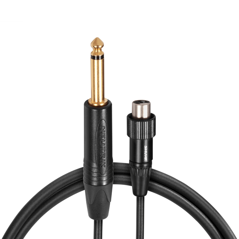 Shure WA305 Premium Threaded Locking Tqg Connector Guitar Cable (Functions With Glxd1, Ulxd1, Axt100)