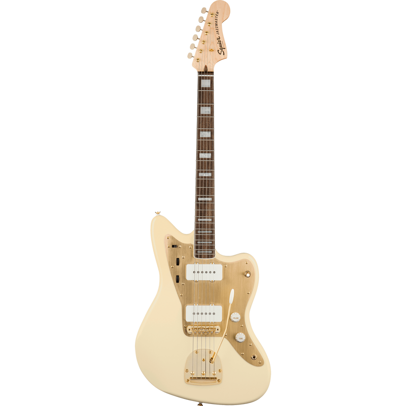 Squier 40th Anniversary Jazzmaster - Gold Edition, Laurel Fingerboard, Olympic White