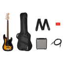 Squier Affinity Series Precision Bass PJ Pack with Gig Bag, Rumble 15 Bass Amp