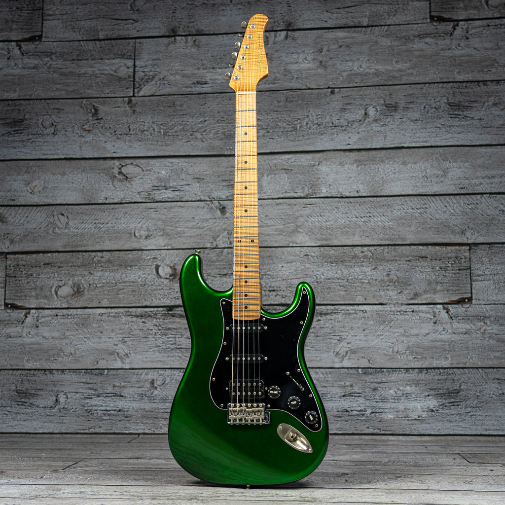 Xotic XSC-2 Light Aging - 5A Roasted Flame Maple, Candy Apple Green