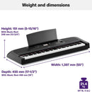 Yamaha DGX670B 88-Key Weighted Portable Digital Piano - Black
