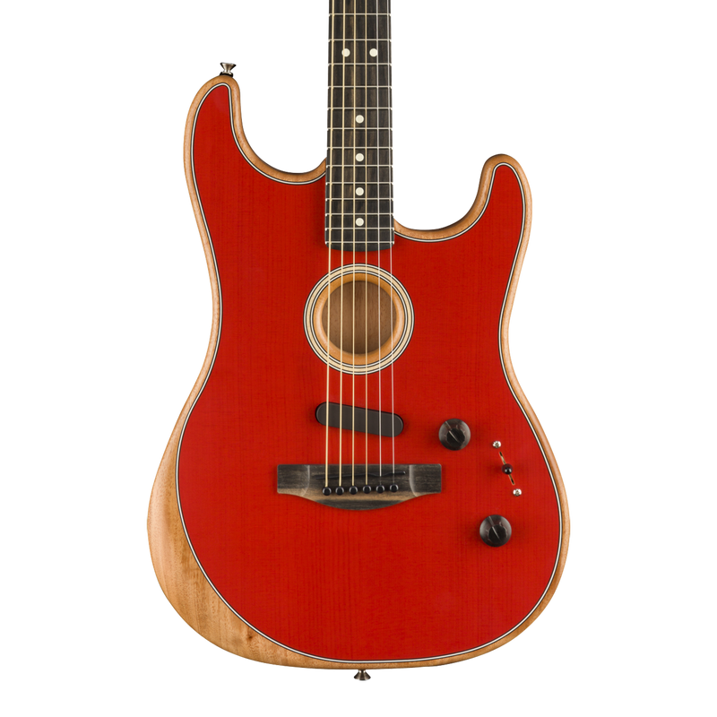 Fender American Acoustasonic Strat - Ebony Fingerboard, Dakota Red