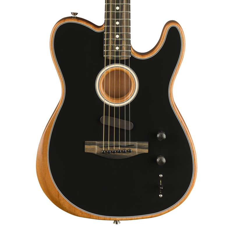 Fender American Acoustasonic Telecaster - Ebony Fingerboard, Black