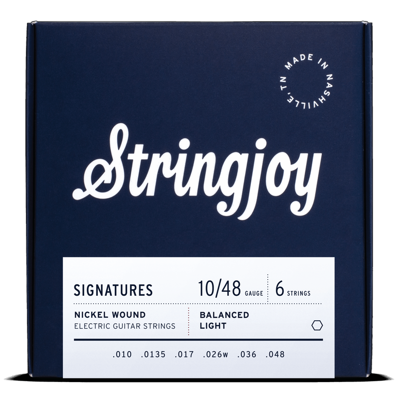 Stringjoy Signatures 10/48 Nickel Wound 6-String Balanced Light Guitar Strings