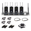 CAD GXLIEM4-U Frequency Agile Quad Mix Wireless In Ear Monitor System Four Discrete Channels W/Meb1 Earbuds & Rack Kit