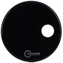 Aquarian Regulator w/ Offset Hole Black Bass Drumhead, 20"