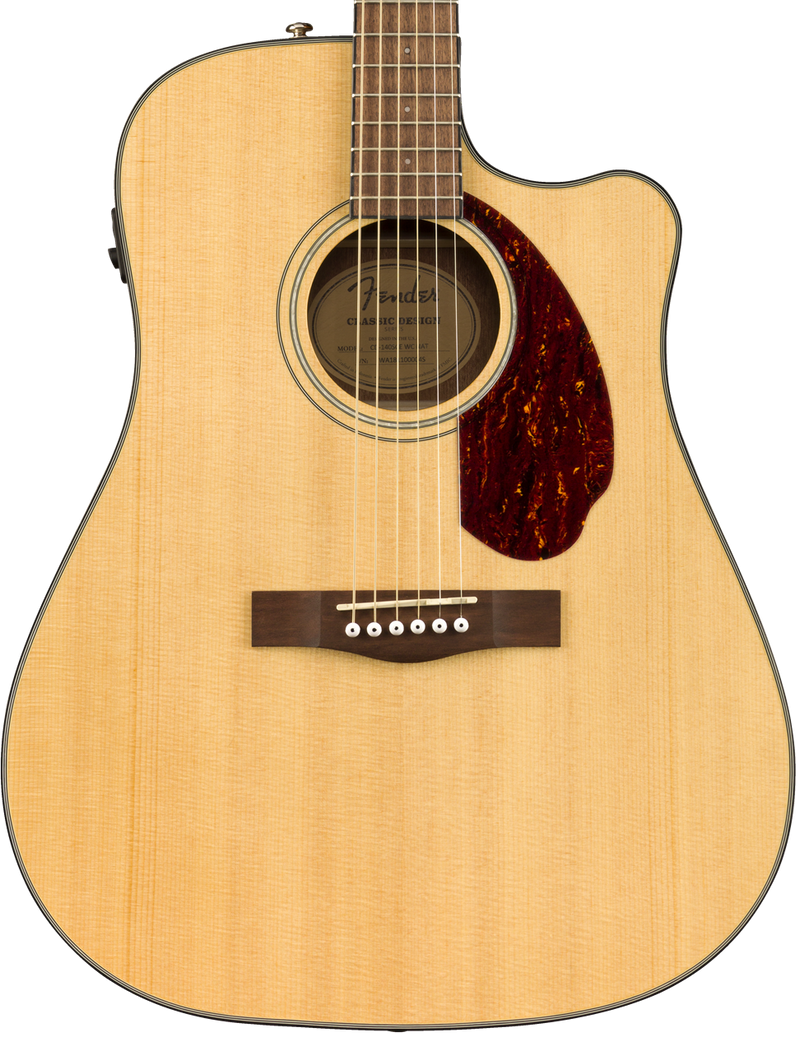 Fender CD-140SCE Dreadnought - Walnut Fingerboard, Natural w/case