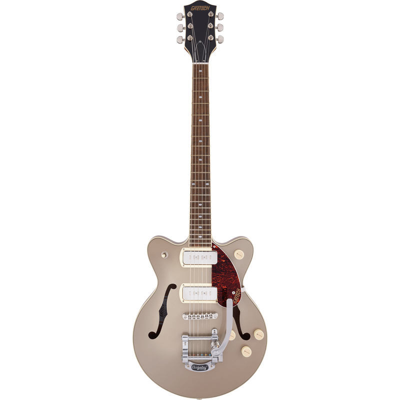Gretsch G2655T-P90 Streamliner Center Block Jr. Double-Cut P90 with Bigsby - Laurel Fingerboard, Two-Tone Sahara Metallic and Vintage Mahogany Stain