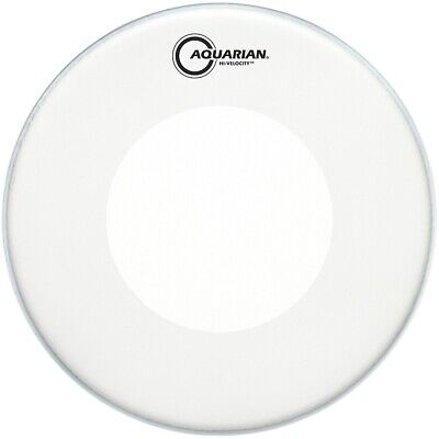 Aquarian Hi-Velocity, White Texture Coated 7/7 Double Ply Snare Drum Batter with Reverse Power Dot, 13"