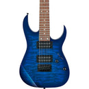 Ibanez GIO GRG7221QA - Transparent Blue Burst
