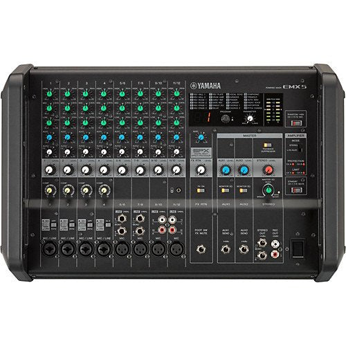Yamaha EMX5 12-Input Powered Mixer W/ Dual 630 Watt Amp