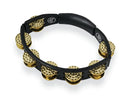 LP Cyclops Tambourine Black Dimpled Brass Handheld