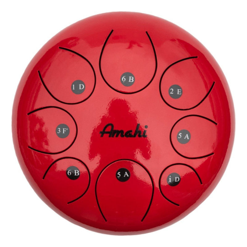 Amahi 6" Steel Tongue Drum, Red