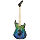 Kramer Baretta (EVH D-Tuna; Incl. Premium Soft Case) - Snakeskin Green Blue Fade